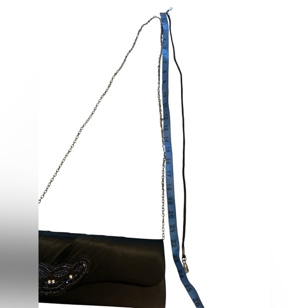 Chic Black Beaded Clutch - Picture 8 of 9
